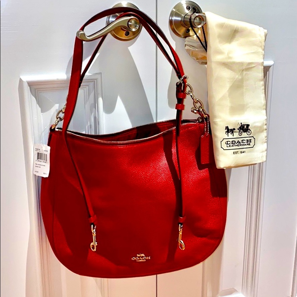 NEW🤩COACH Pebble Chelsea 32 Hobo w/Strap💋